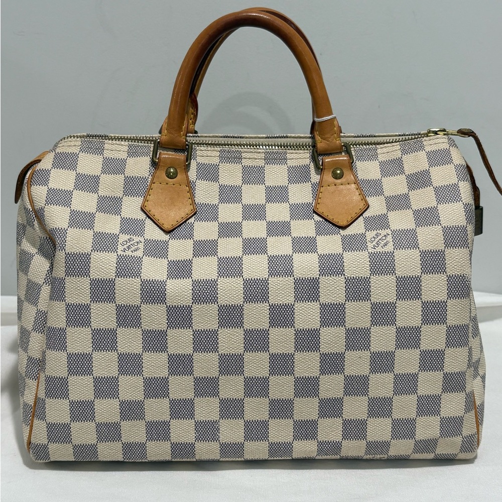Authentic Louis Vuitton Speedy 30 Damier Azur Handbag with certificate - Picture 2 of 16